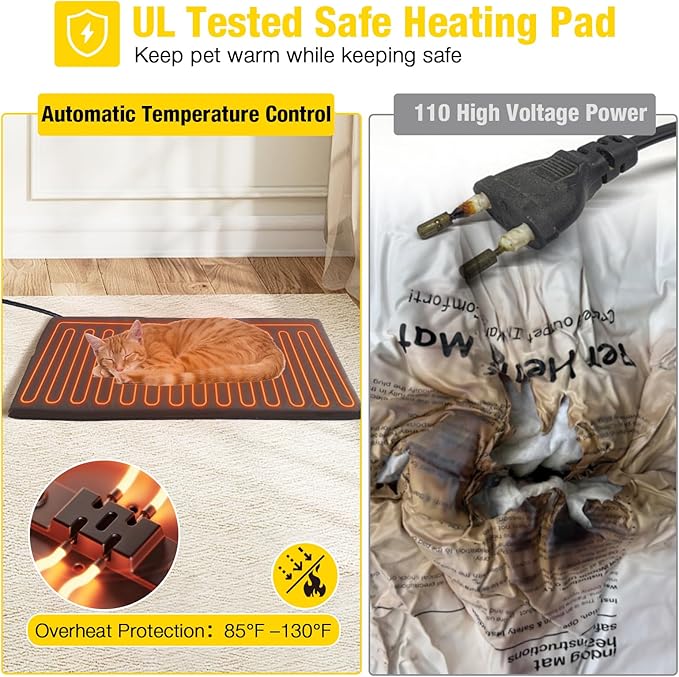 Aivituvin Heated Outdoor Cat House for Outside Insulated Feral Cat Shelter Weatherproof with Heated and Insulated Liner 2 Story