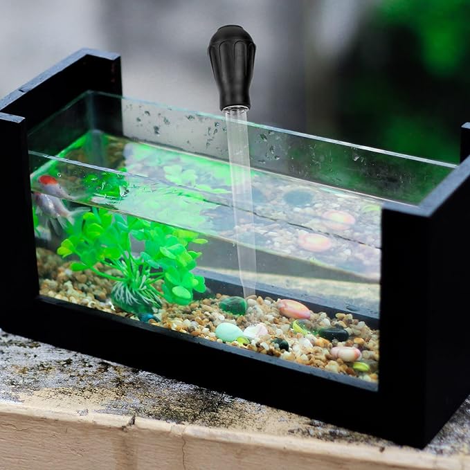 Coral Feeder SPS HPS Feeder with Extension Tube, Aquarium Long Syringe Dropper Pipette Turkey Baster for Marine Fish Feeding (Black/Extendable)