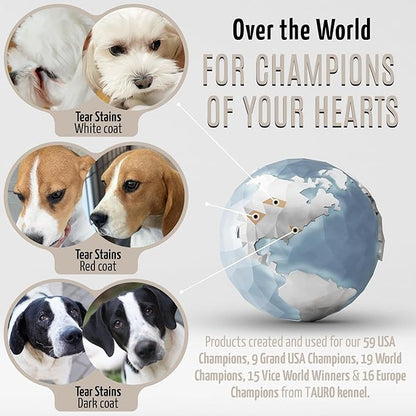 Tauro Pro Line Clay Tear Stain Remover for Dogs - Shield Mask for Eyes, Ears, Mouth, Gentle Grooming Product for Dogs, Puppy & Cat (Stainless Look - 1.69 Fl Oz)