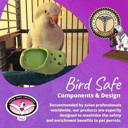 Super Bird Creations SB1192 Crocs Bird Toy - Ideal for Parrots, Ringnecks, Quakers, Small Cockatoos - Perfect for Chewing, Foraging, and Boredom Relief - Colorful Foot Toy - Medium Bird Size, 5-Pack