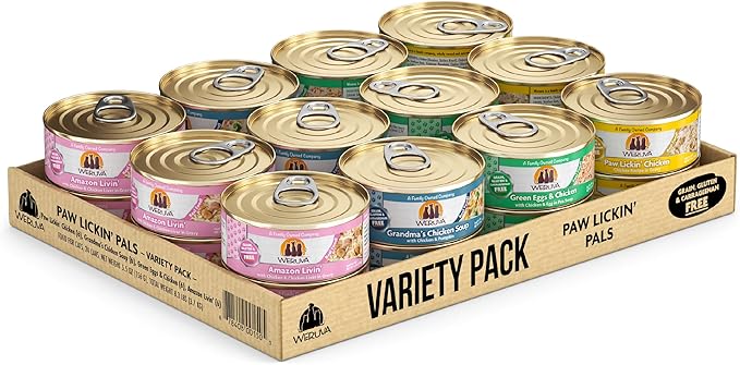Weruva Classic Cat Food, Variety Pack, Paw Lickin' Pals Wet Cat Food, 5.5oz Cans (Pack of 24)