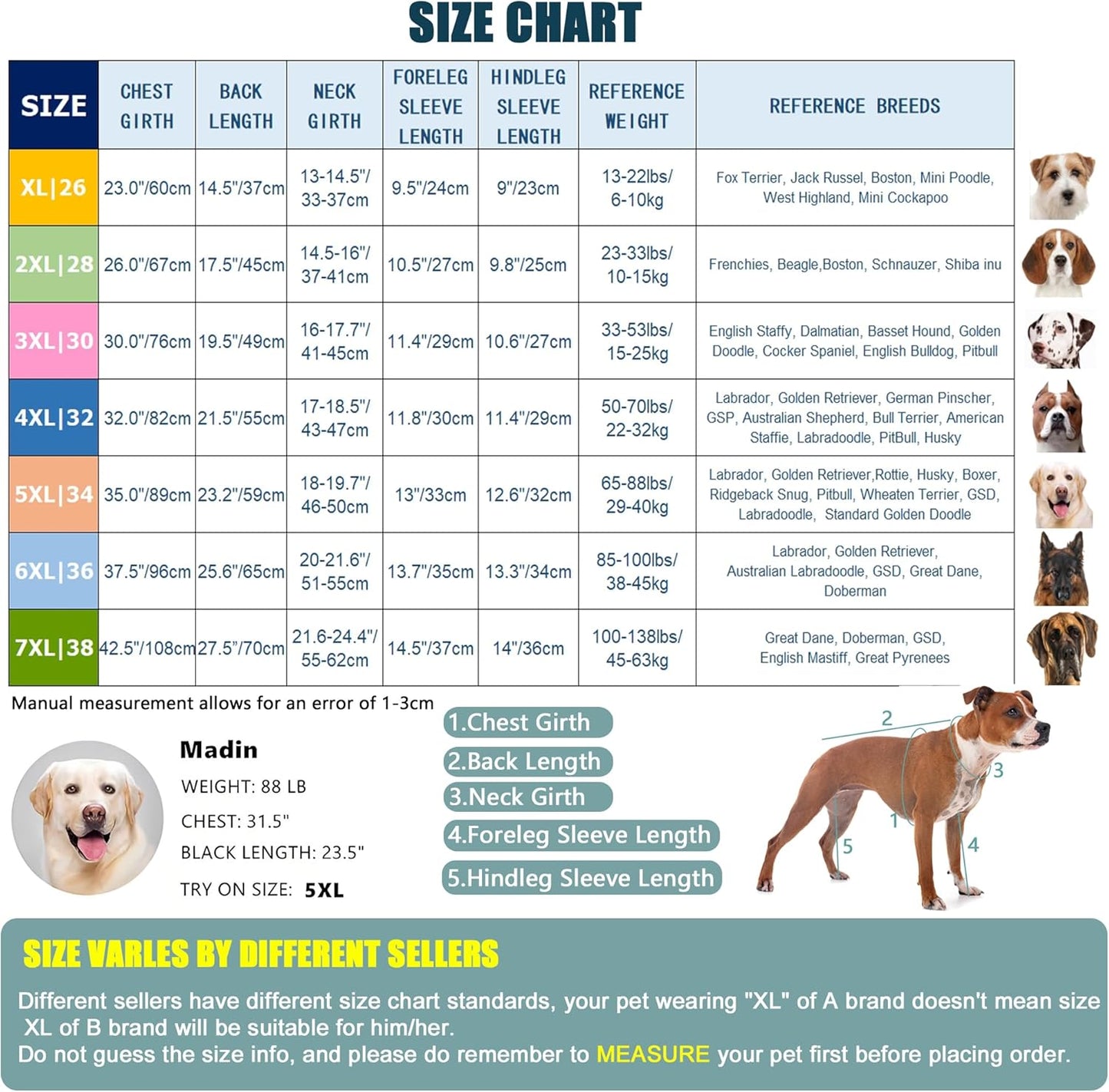 Dog Full Body Winter Coat, Waterproof Fleece Jacket for Small Medium Large Dogs Reflective Snowsuit with Zipper for Outdoor Skating (Orange, 2XL(Weight 23-33 lbs))