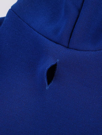 QWINEE Basic Dog Hoodie Sweatshirt Puppy Sweater Warm Cat Costumes Pet Clothes for Chihuahua Puppy Kitten Small Medium Dogs Royal Blue X-Large