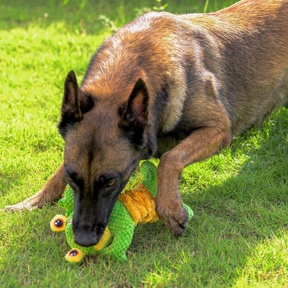 Dog Tug Toy, Durable Dog Toys Large Breed, Tug of War Dog Squeaky Toy, Stuffed Plush Dog Toys with Crinkle Paper for Small, Middle, and Big Dogs(Tug of War Series, Frog)