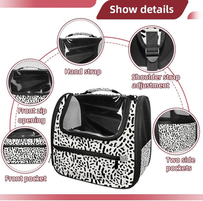 Leopard Skin (2) Dog Cat Carrier Soft-Sided Pet Bag for Small Medium Cats Puppies Airline Approved Cat Travel Carrier