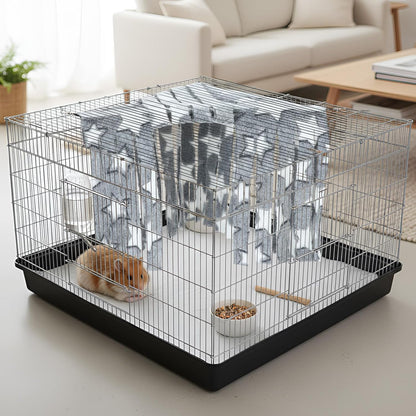 Huwena 4 Pcs Guinea Pig Hideout Pentagram Fleece Hideaway Toys Cage Accessories Small Animals Corner Triangular Hammock Hamster Ferret Playing Sleeping Bed for Hedgehog Bunny Chinchillas