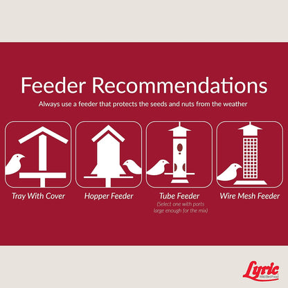 Lyric Fruit and Nut Wild Bird Seed, High Energy Wild Bird Food Mix, 20 lb. Bag