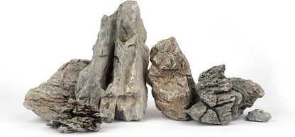 LANDEN Seiryu Stones Natural Rocks (17lbs, 3~11 inches,7-8pcs) for Aquarium, Paludarium, Terrariums, Landscaping Rocks, Aquascaping