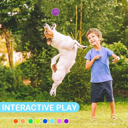 2.5" Squeaky Dog Toy Balls for Small & Medium Dogs – Durable Rubber Chew Toys for Teething Puppies, Spiky Teeth Cleaning Ball with 8 Colors