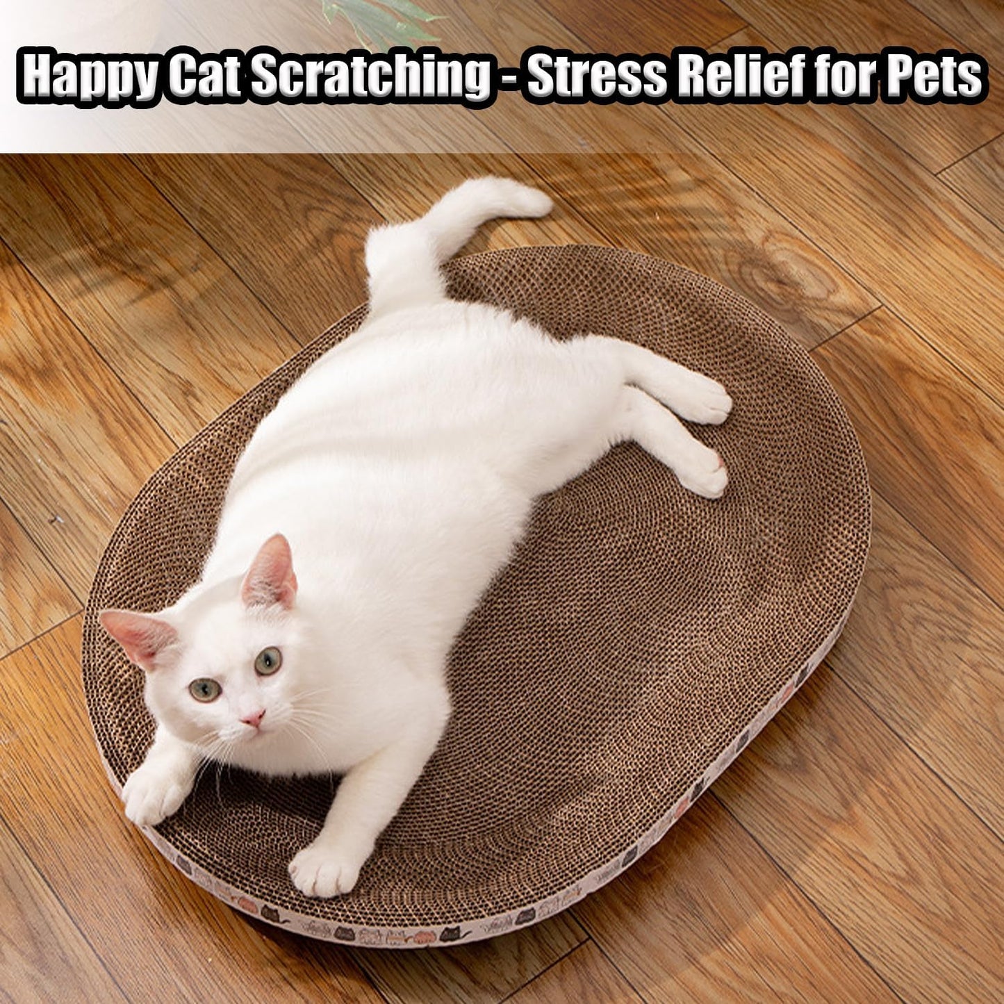 Cat Scratch Pad, 4 Pack Cardboard Cat Scratcher Pad Board Bed Bowl Cat Scratch Bed, Cat Scratcher Bed for Cats Grinding Claw Furniture Protector Indoor