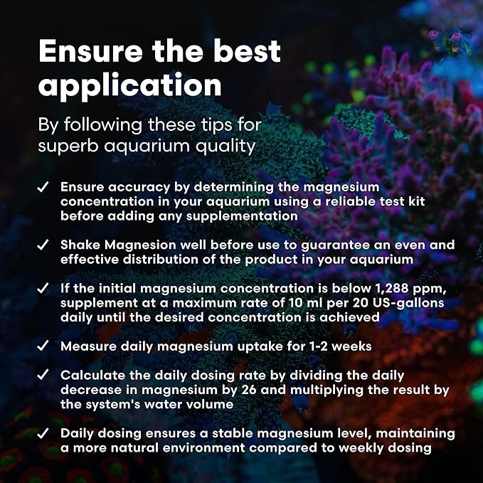 Brightwell Aquatics Magnesion Liquid Salt Water Conditioner - Concentrated Magnesium Supplement For Reef and Marine Aquariums, 67.6 fl oz