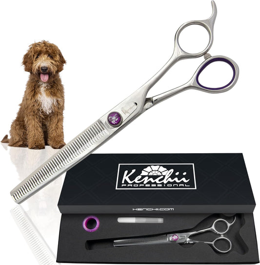 Kenchii Scorpion Dog Grooming Scissors, 46 Tooth Thinning Shears, Dog Scissors for Grooming, Professional Pet Grooming Scissors, Heavy Duty, Durable and Sharp