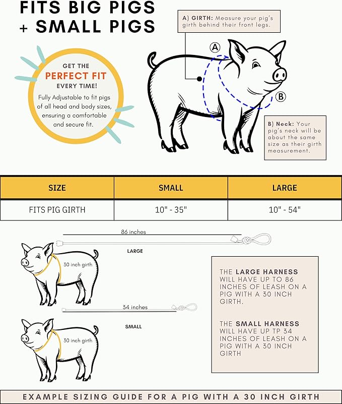 Mini Pig Harness & Leash - Fully Adjustable, Infinity Style Lead, Step-in Harness, Potbelly Supplies, All-in-One - Ideal for Small & Large Pet Pigs (Mauve Pink, Large)