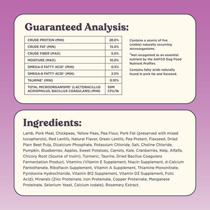 Bundle x Joy Brave Probiotic Dog Food Dry, Lamb, 4lb Bag, Allergy and Gut-Friendly Adult Kibble for Digestive Health with Grass-Fed Lamb, 20 Plant Based Superfoods, Poultry and Grain Free