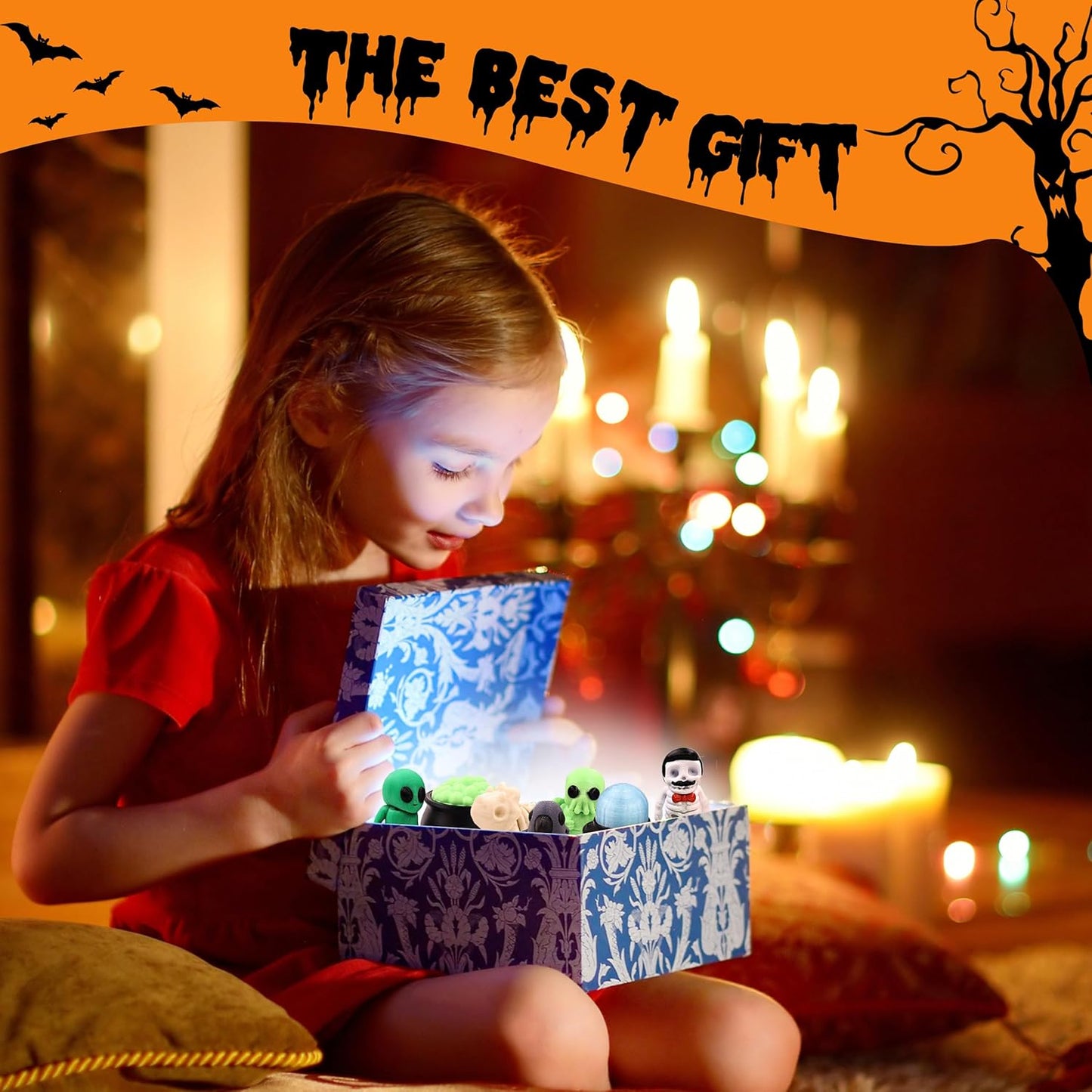 Mini 3D Printed Figurines Set for Halloween Decorations, Articulated, Flexible, and Exquisitely, Skeleton, Zombie, Alien