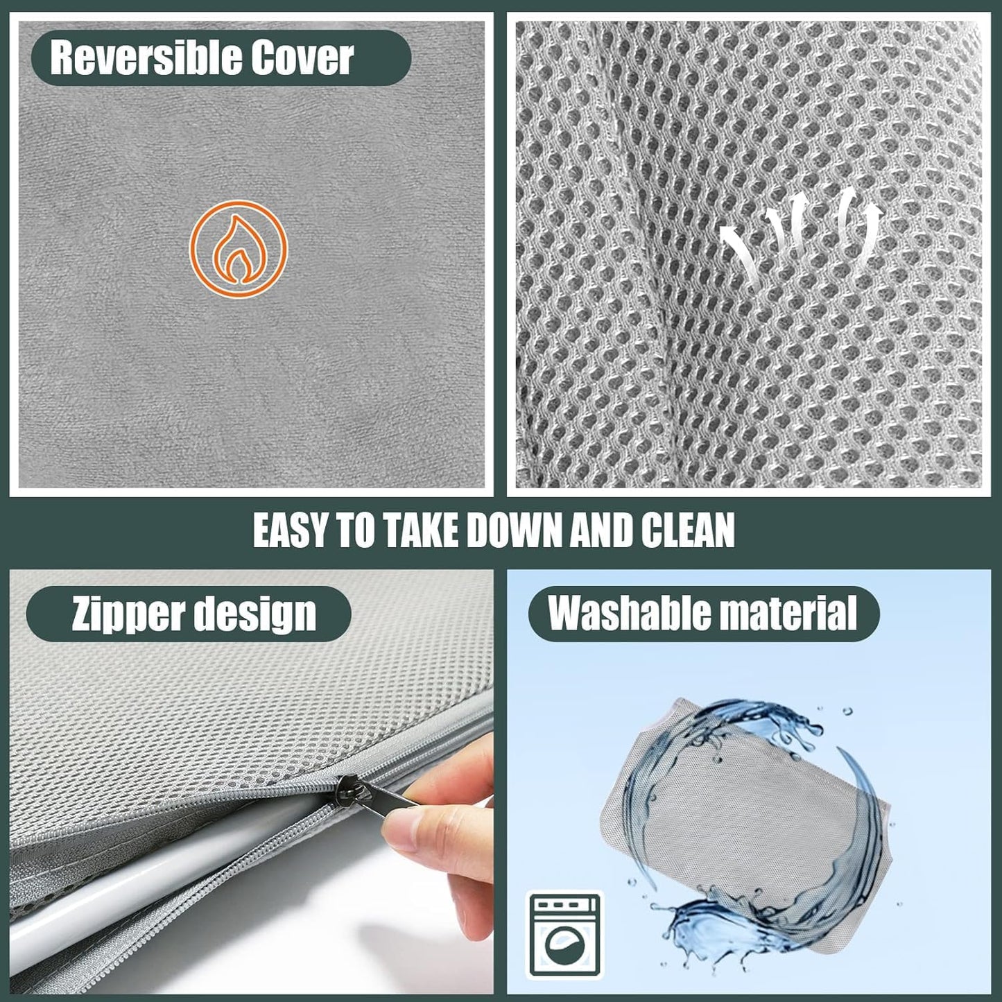 Sunhoo 2PCS Cat Window Hammock Perch Cordless Window Sill Seat Bed Foldable Kitty Lounger Indoor Cats Shelf Stable Upgraded Suction Cup Easy Assembly 20.5 * 11.8in Hold Up to 55lbs (Grey, M)