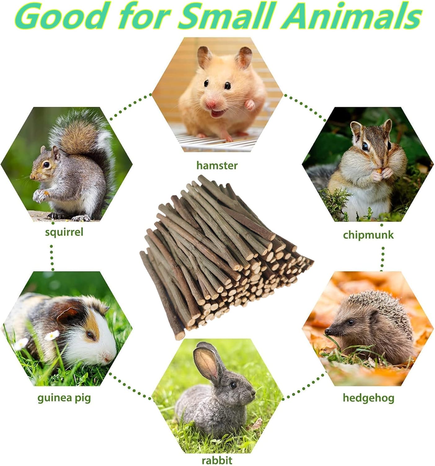 Rabbit Toys,400g Bunny Chew Apple Sticks,100% Organic Natural Hamster Molar Treat,Guinea Pig Food Snack Stuff for Clean Teeth Pet Squirrel Rat Chinchilla Hedgehog Gerbil