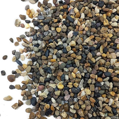 10LB Aquarium Gravel, 1/4" Pea Gravel for Fish Tank, Small River Rocks for Garden Decoration, Landscaping, Vase Filling, Flower Pot Paving(4-8MM)