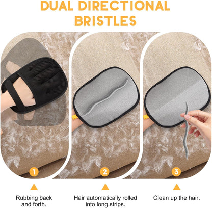 Magic Brush Pet Hair Removal, Upgrated Pet Hair Remover Gloves for Cats Dogs, Efficient Grooming Gloves Brush for Couch, Furniture, Sofa, Clothing, Reusable Pet Hair Removal Tools,1PCS