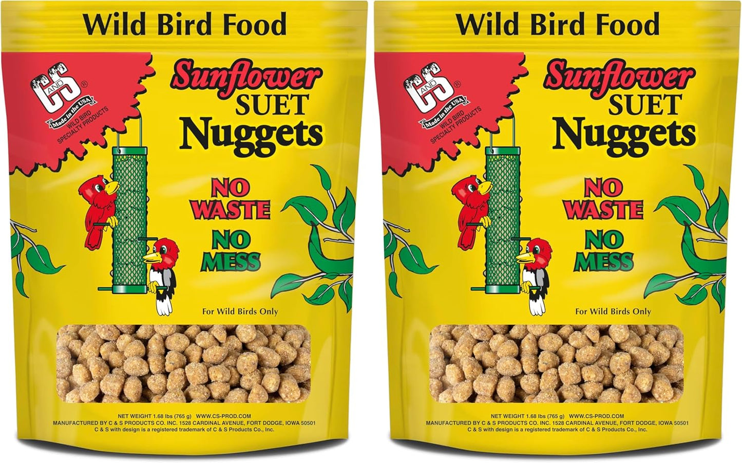 C&S CS06110 Sunflower Suet Nuggets, 27-Ounce (Pack of 2)