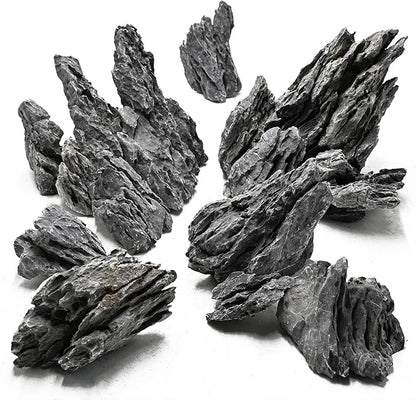 Unocho Aquarium Rocks Natural Seiryu Stone 20LB Aquascaping Rocks for Fish Tank Aquarium Landscaping Decoration Paludarium Amphibian Enclosures(3–10 Inches)