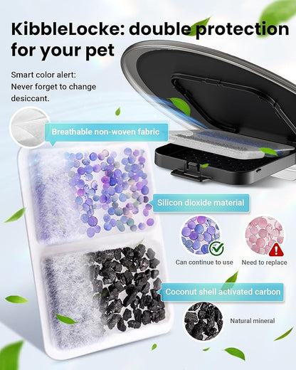 Automatic Cat Feeder for 3 Cats, 6L/25 Cups Smart WiFi Pet Feeder, Strong Anti-Jam System, Dual-Effect Desiccant Cat Food Dispenser, with 10S Voice Recorder for Cats and Small Dog(Black)