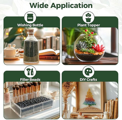 T4U Tumbled Chips Stones Crushed Black Gravels 2 LB, Irregular Shaped Natural Rock Pebbles, DIY Polished Rocks for Potted Plant, Bonsai, Vase Fillers Aquarium Decoration, Aquarium Gravel Rocks