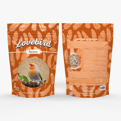 Mycelium Premium Millet – Organic, Non-GMO, High Nutritional Value Bird Food for Lovebirds, Sourced from Local USA Farms, Sustainable Farming, 5 lbs