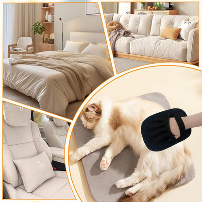 Electrostatic Pet Hair Removal Glove, Reusable Static Removal Gloves for Pets Hair, Versatile Pet Grooming Gloves for Couch, Furniture, Carpet, Car Seat