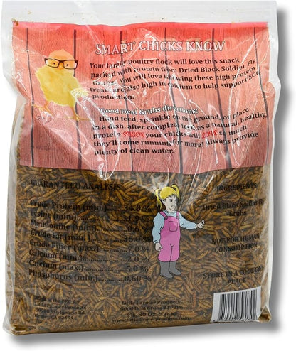 Good Deal Grubs Dried Black Soldier Fly Larvae Treat (5lb) for Chickens, Poultry, Birds, Small Pets - Protein and Calcium Supplement