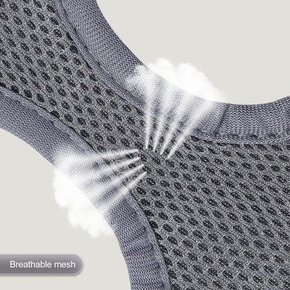 YIMEIS Dog Harness and Leash Set, No Pull Soft Mesh Pet Harness, Reflective Adjustable Puppy Vest for Small Medium Large Dogs, Cats (Gray, Medium (Pack of 1)