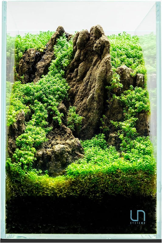 Ultum Nature Systems Ultra Clear Rimless Aquarium - Low Iron Glass Fish Tank with 45° Mitered Edges, 5mm-12mm Thick, Leveling Mat Included (16T, Tall, 1.6 Gallon)