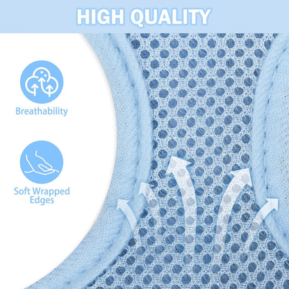 SCENEREAL Puppy Dog Harness with Leash Set for Small Medium Sized Dogs, Soft Mesh Step in Pet Harnesses and Leash, No Chock Plaid Adjustable No Pull Vest for Dogs Cats, Chihuahua,Bulldog (Blue M)