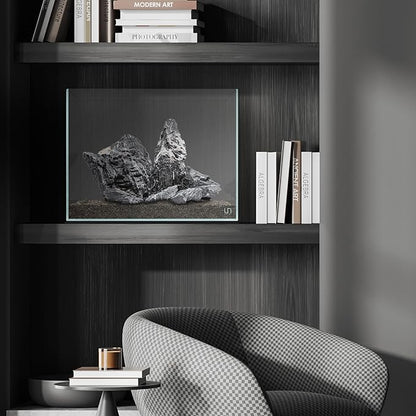 UNS Ultra Clear Rimless Tank - 11.9GAL | 45.3L - 17.71x11.02x14.17 | 45x28x36 CM, 5mm Glass Thickness, Leveling Mat Included - Low Iron, High Clarity Fish Tank w/ 45° Mitered Edge - [45T]