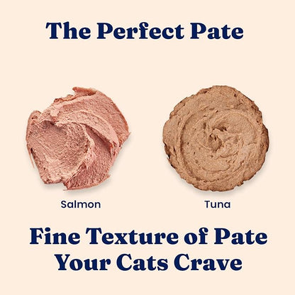Solid Gold Wet Cat Food Pate in Coconut Oil - Healthy Canned Cat Food Pate w/Real Salmon, Omega Fatty Acids, Vitamins & Minerals - Grain Free & Gluten Free Canned Meals for Cats & Kittens - 24ct/3oz