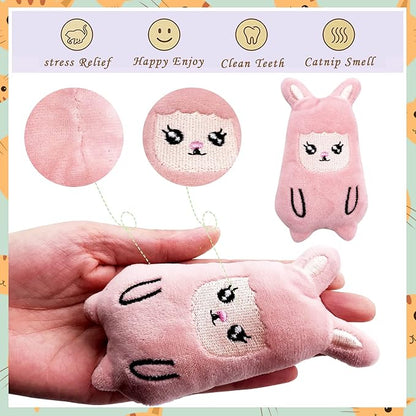 Cat Toys for Indoor Cats Kittens Interactive Pillow Catnip Toys with Bell Bite Toy 6 Pcs