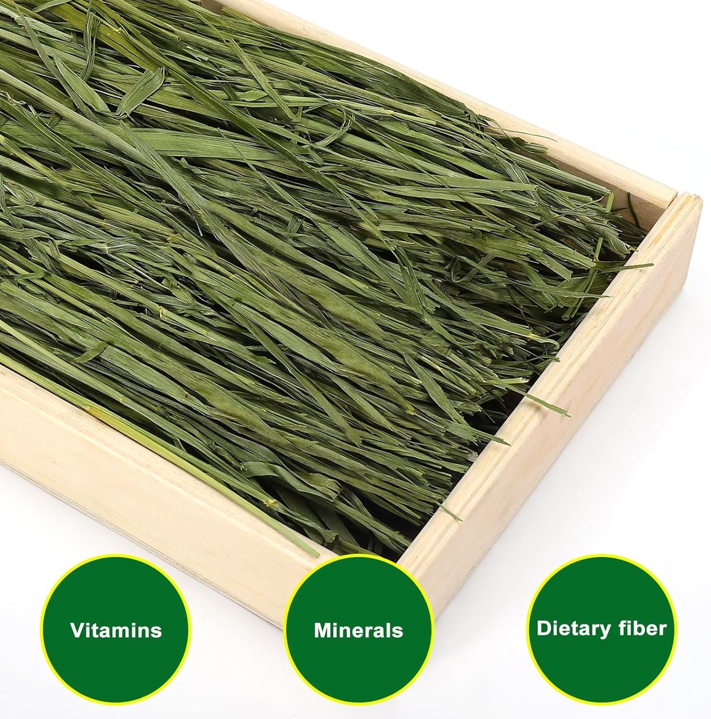 Premium Oat Hay for Pets - Dust Free Natural Green Fresh Pet Food Hay for Rabbits, Guinea Pigs, Chinchillas, Hamsters & Gerbils - 6.6 lbs