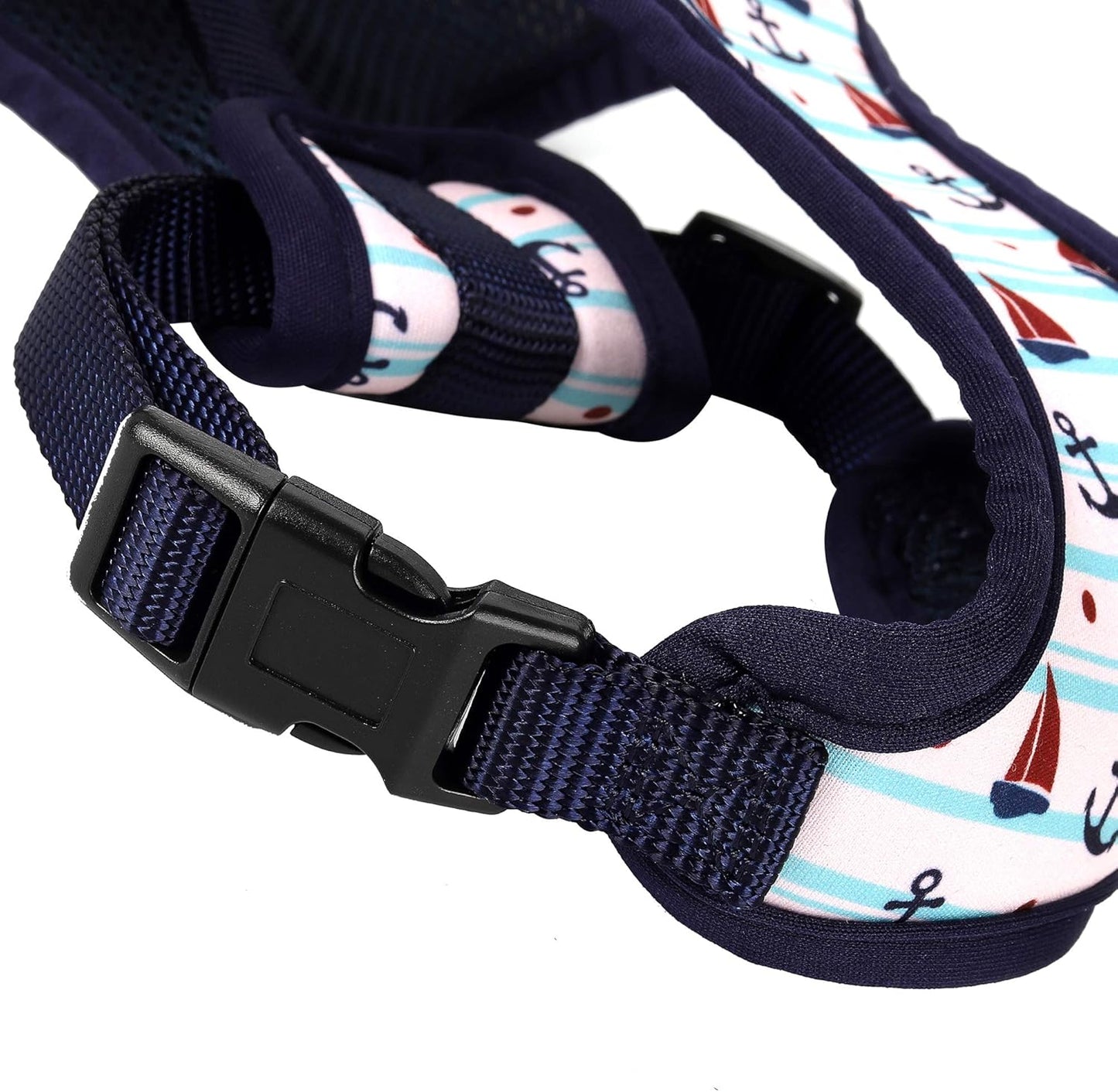 Mile High Life Step in Dog Harness for Small Dogs No Pull, Easy Get on Air Mesh Vest Harness, Adjustable Easy Closures Both Neck and Chest (White, L Chest 21.6"-43.2")
