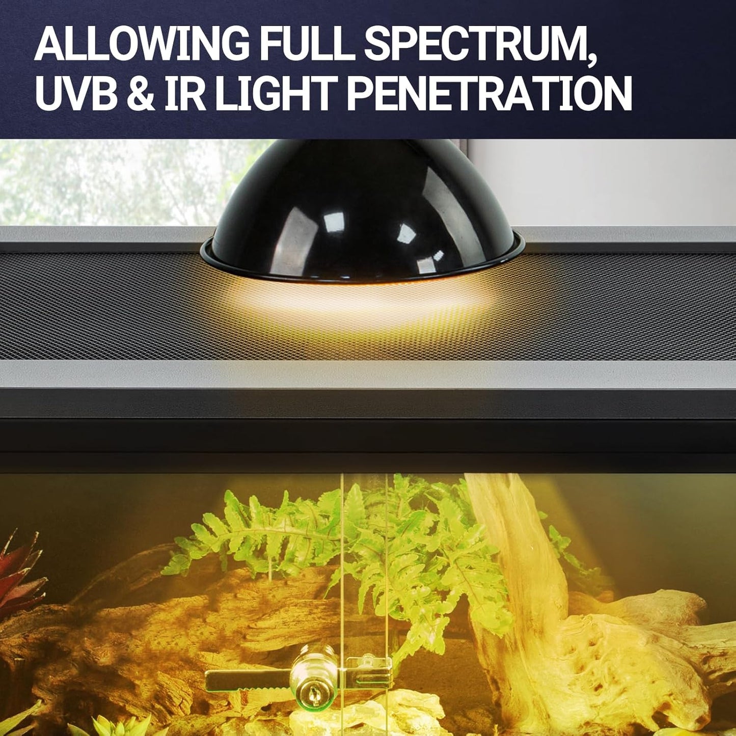 REPTI ZOO 30 Gallon PVC Tall Reptile Tank, 18x18x24 Reptile Terrarium for Frog Lizard Gecko Chameleon Snake, Tropical Rainforest Habitat Enclosure with Sliding Door & Top Screen Ventilation