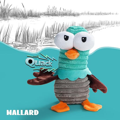 Nocciola 5-Pack Squeaky Dog Toys, Durable Stuffed Critter Zoo Dog Toys with Unique Squeak Sounds to Keep Dogs Busy, Puppy Toys for Small, Medium, and Large Dogs