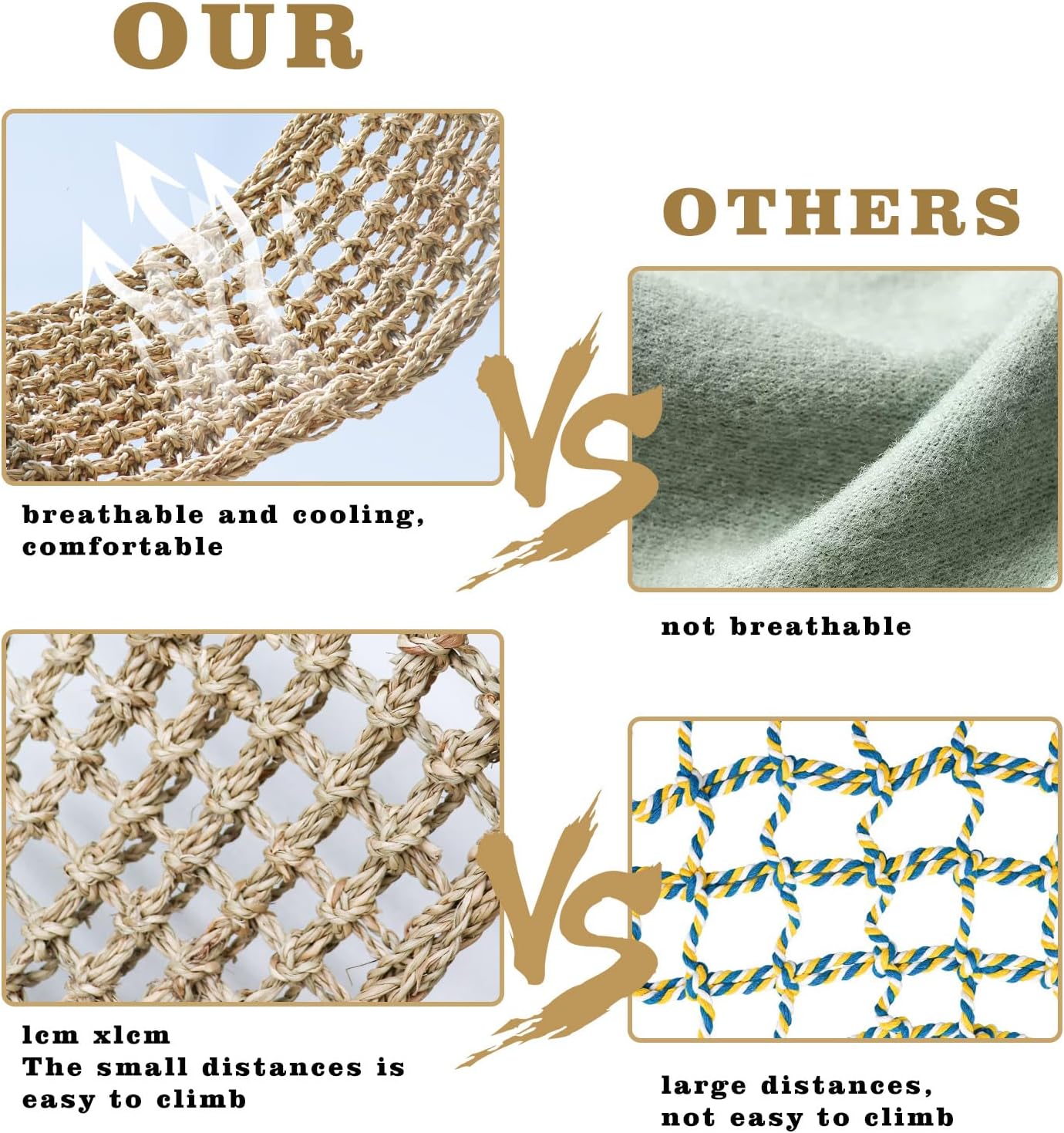 23 × 9 Inch Large Bearded Dragon Hammock, Reptile Window Bed, Seagrass Mat Window Perch Toy with Powerful Suction Cups, Climbing Accessories for Bird Parrot Lizard Leopard Gecko Guinea Pig Rat