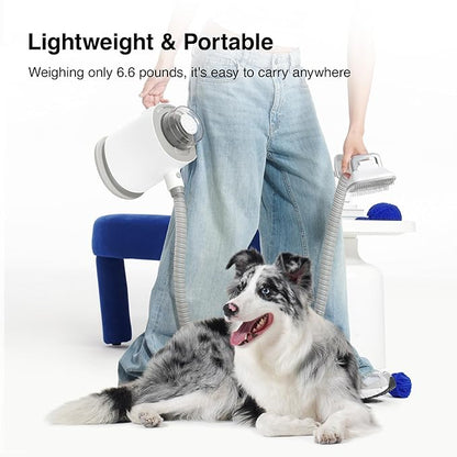 Neakasa P0 Pro Dog Grooming Vacuum for Shedding, 6.6lbs Lightweight Portable Grooming Kit, Low Noise Dog Clippers, Pet Hair Remover for Cats