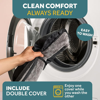 JOTADE Dog Car Seat –Washable Pet Travel Carrier for Car Safety and Comfort – Secure Double Strap Design with Removable Double Cushion Cover