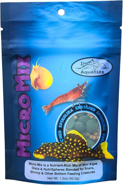 Micro Mix - Sinking Blended Diet for Snails, Shrimp & Bottom Feeding Fish (1.5 oz (42.5g))