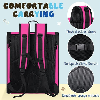 Cat Backpack Carrier-Customizable, Breathable Pet Carrier Backpack for Outdoor Travel/Vet Visits/Daily Use, Adjustable & Secure Design for Small Dogs and Cats Style1