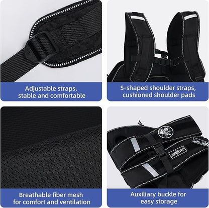 Dog Backpack Carrier for Small Dogs,Dog Lift Harness,Adjustable Padded Breathable Straps for Dogs, Disabled, Joint Injuries, Arthritis,S(4.5-7.5LBS)