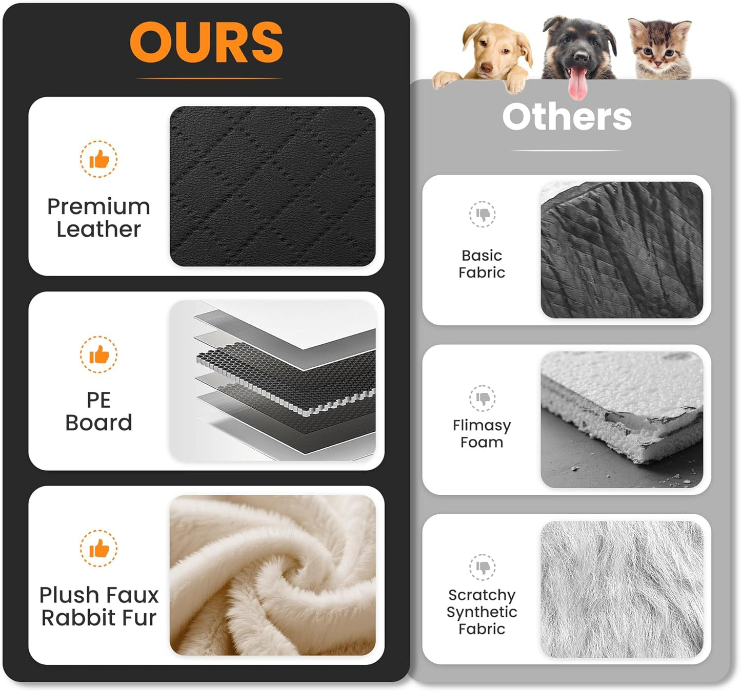 Portable Small Dog Seat for Car, Luxury Center Console Dog Car Seat Booster with Safety Tethers, Auti-Collapse Pet Travel Carseat for SUV, Truck (Black/Brown)