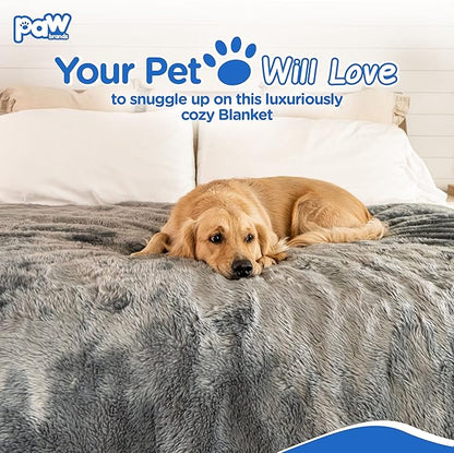 PupProtector Waterproof Throw Blanket for Dogs and Cats, Pet Blanket Cover for Couches, Sofas, Beds, Car Seats, Furniture, Calming Soft Faux Fur, Dark Grey, Original (60" L x 50" W)