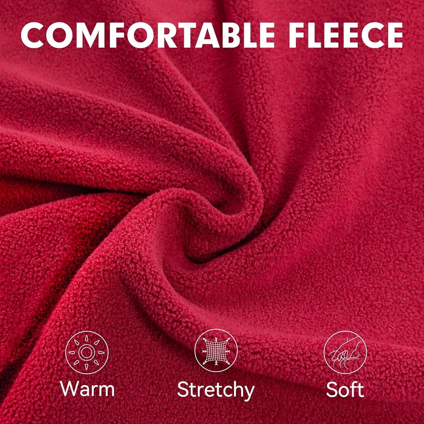 cyeollo Fleece Dog Sweater, Turtleneck Dog Sweatshirt Stretchy Pullover Fleece Vest Warm Winter Fall Clothes for Small Dogs Boy Girl Puppy Pet Apparel, Red S