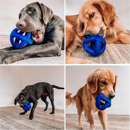 SuperChewy Tough Dog Cage Ball Toy | Lifetime Replacement | Strong Natural Rubber | Great Dog Fetch Toy | Chew Toys for Dogs | Ultra Durable Chew Toys for Aggressive Chewers | For Large Breeds